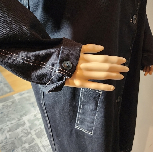 Denim&Co black denim long jacket - Picture 8 of 16